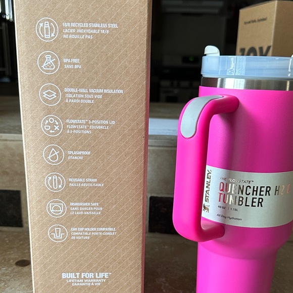 Stanley Pink Quencher H2.0 Tumbler - Picture 4 of 6